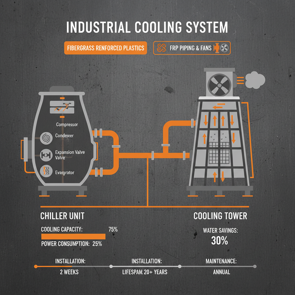 Optimizing Industrial Cooling with a Chiller with Cooling Tower System