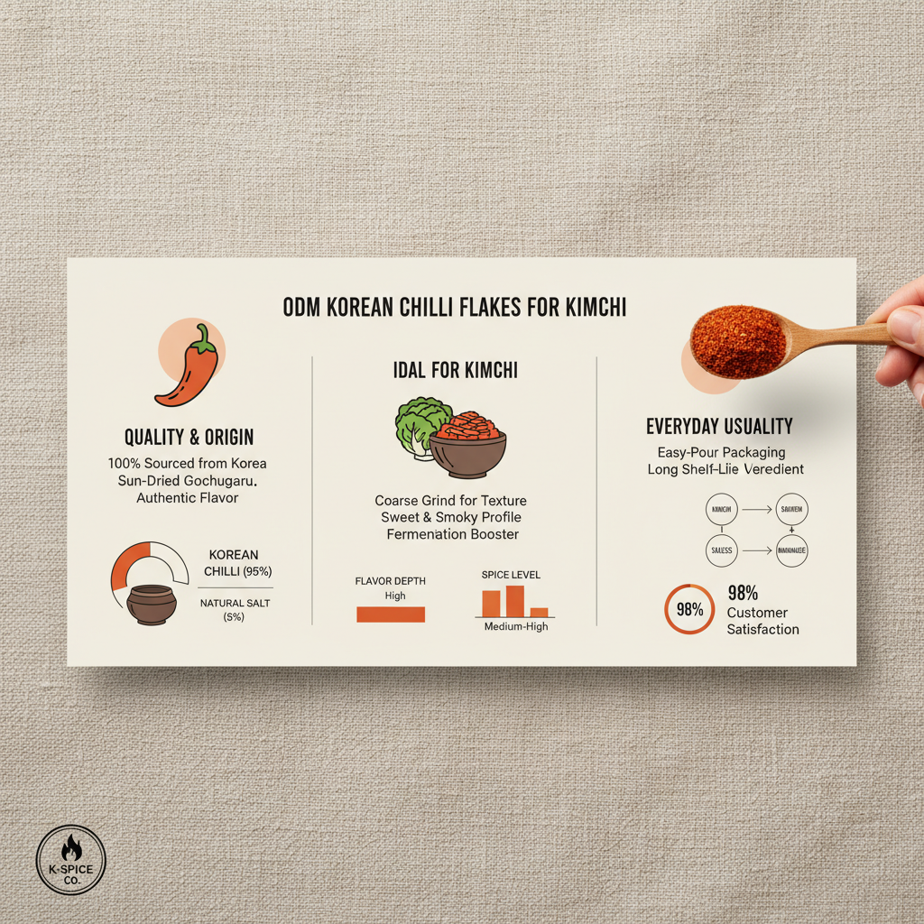 odm korean chilli flakes for kimchi