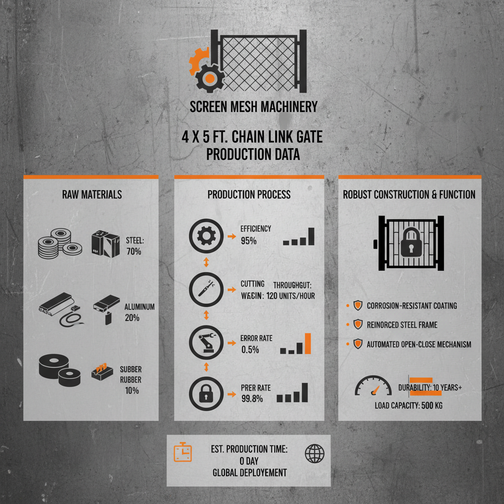4 x 5 chain link gate