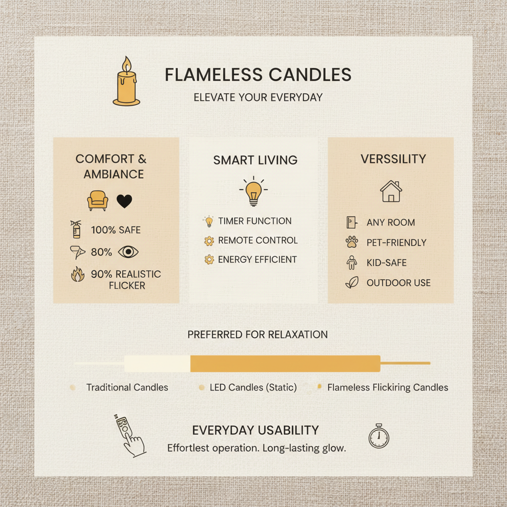 Enhance Your Home Ambiance with Realistic Flameless Candles with Flickering Flame