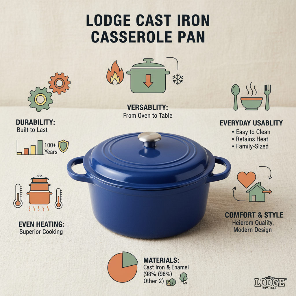 The Lodge Cast Iron Casserole Pan A Comprehensive Guide to Culinary Excellence
