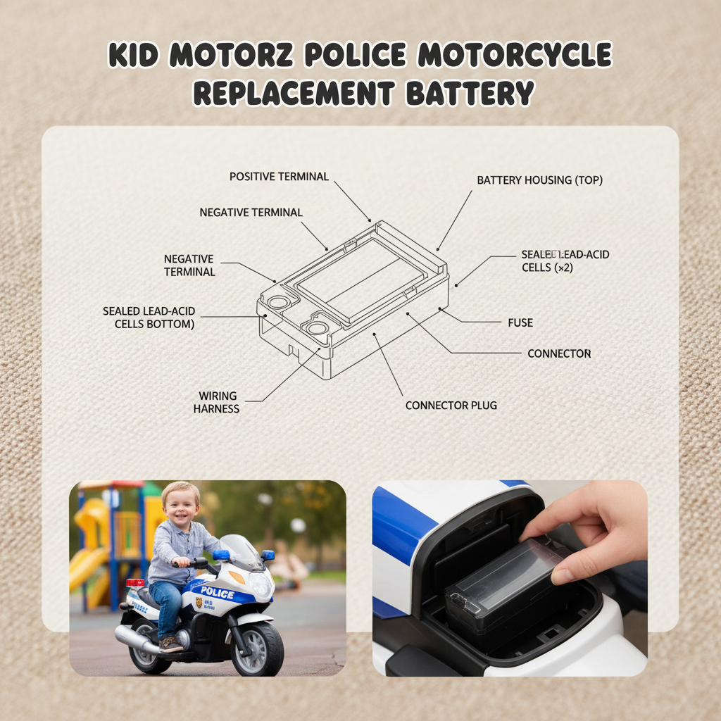 Kid Motorz Police Motorcycle Replacement Battery Guide and Options