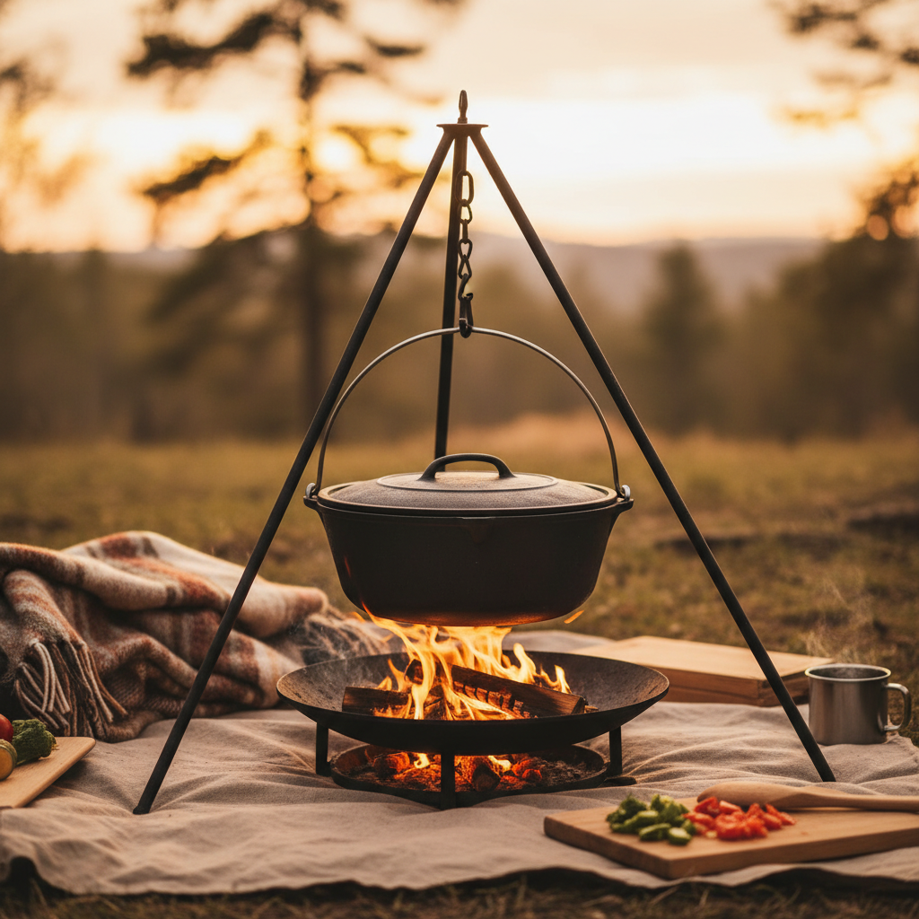 Mastering Outdoor Cooking with a Campfire Tripod Dutch Oven