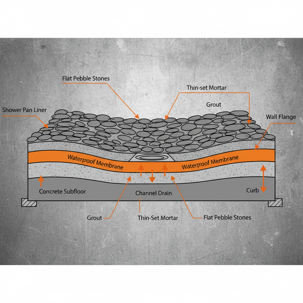 Transform Your Bathroom with a Luxurious Flat Pebble Stone Shower Floor