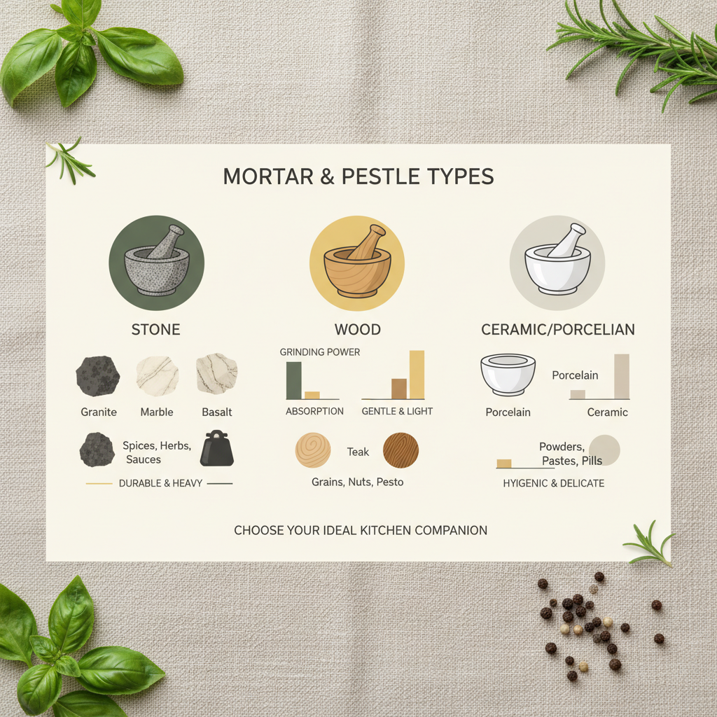 mortar and pestle different types