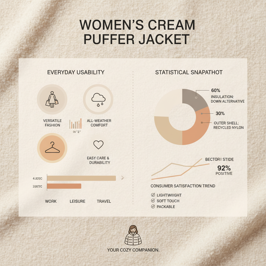 womens cream puffer jacket
