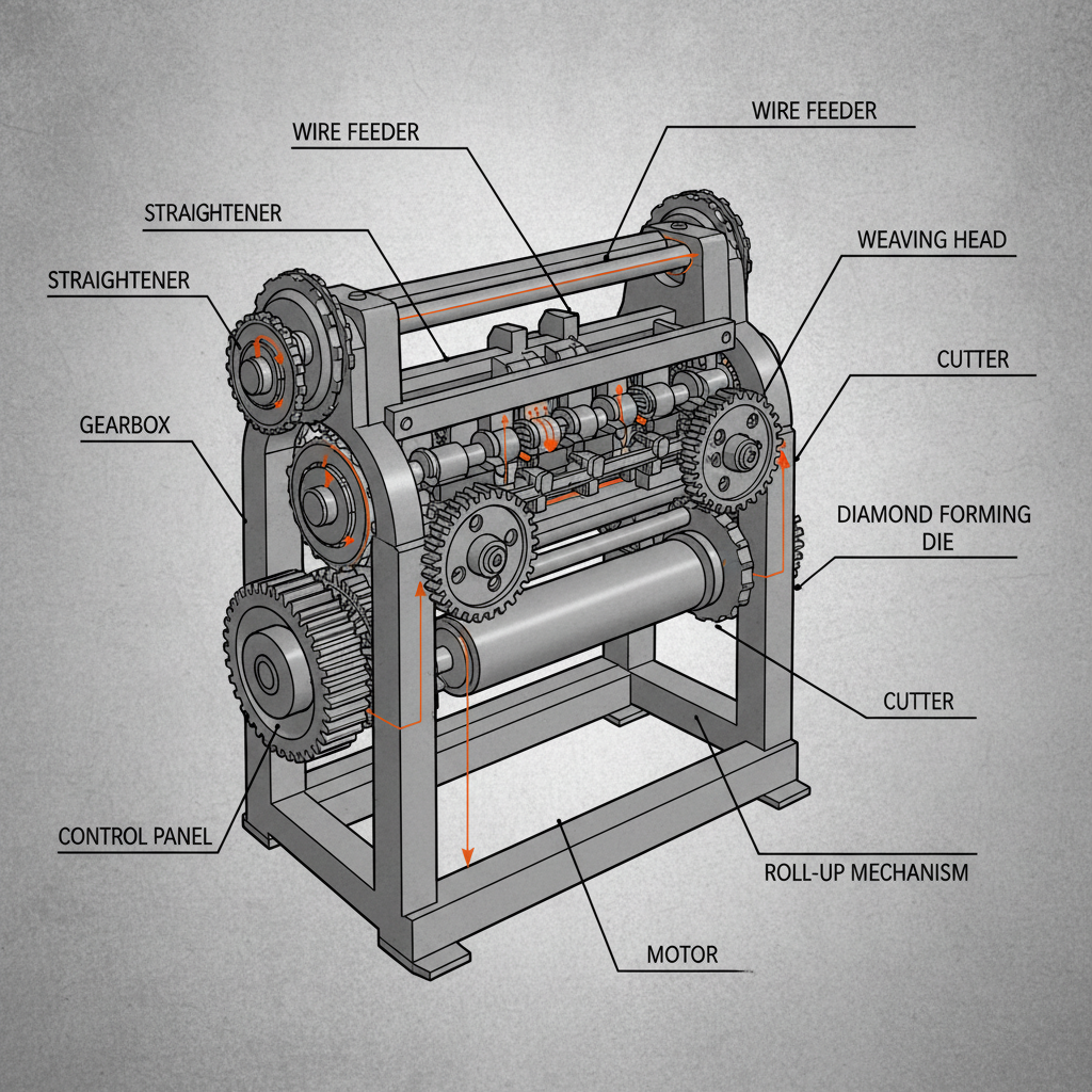 diamond mesh making machine