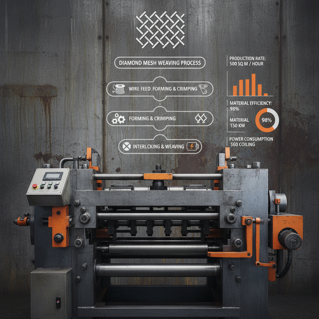 diamond mesh making machine