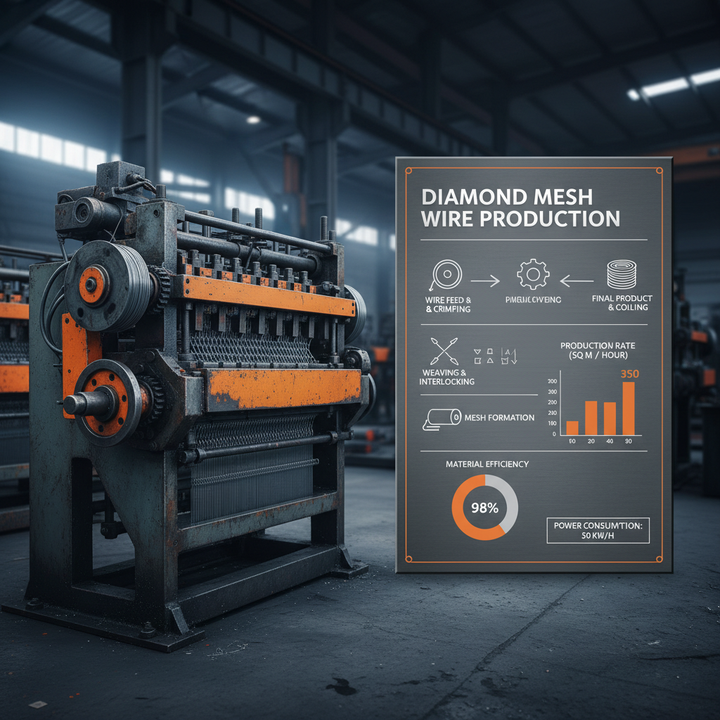 diamond mesh wire making machine