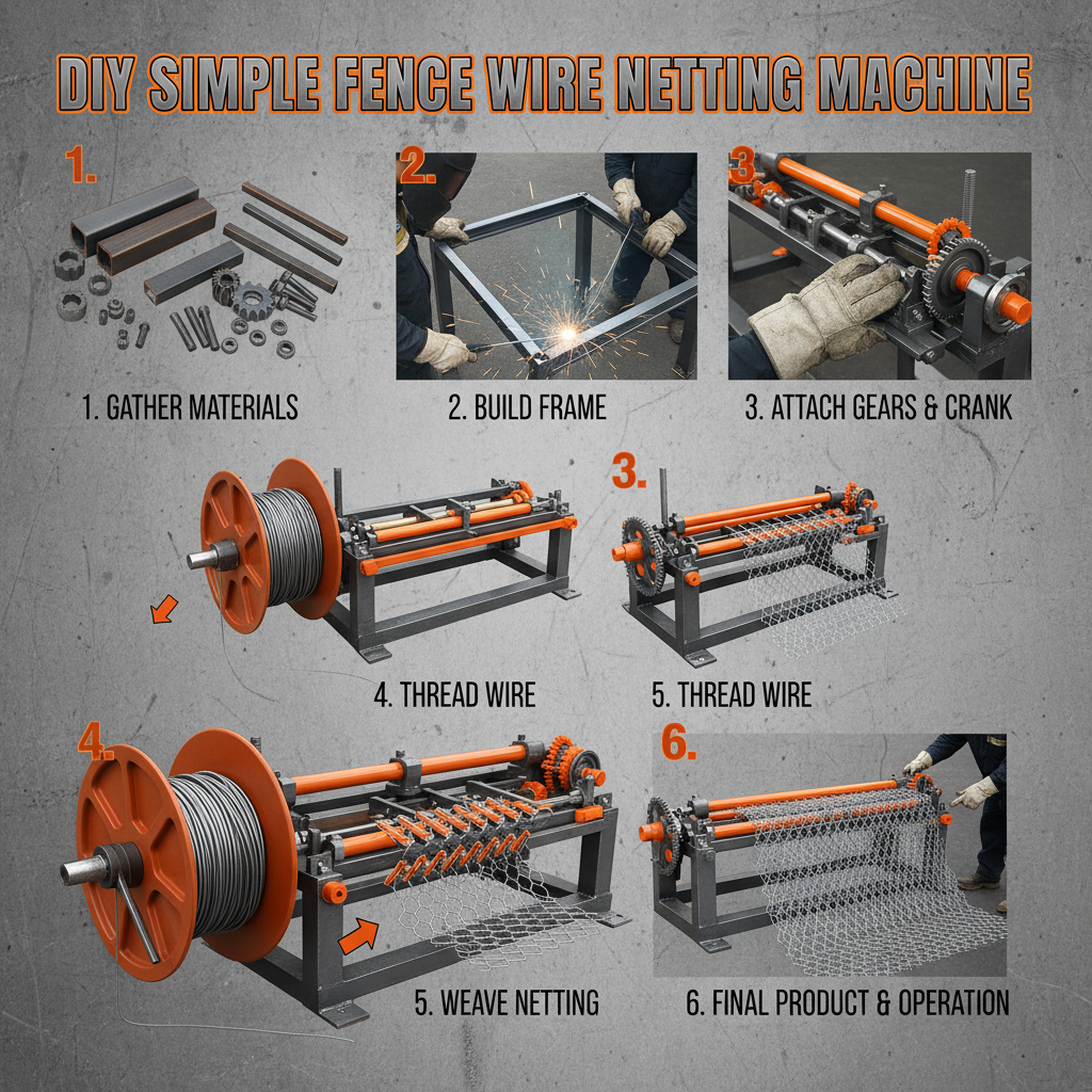 diy simple fence wire netting machine