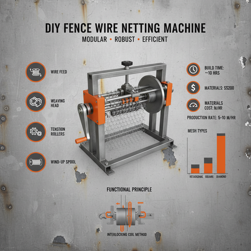 diy simple fence wire netting machine