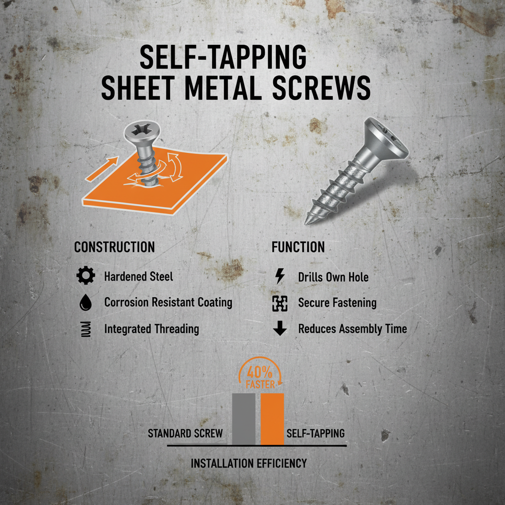 2 self tapping sheet metal screws