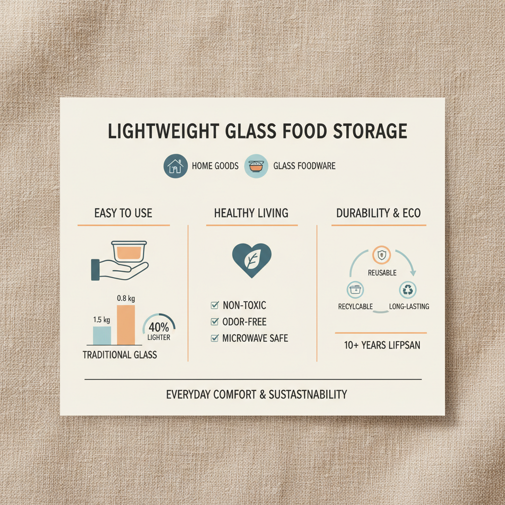 lightweight glass food storage containers