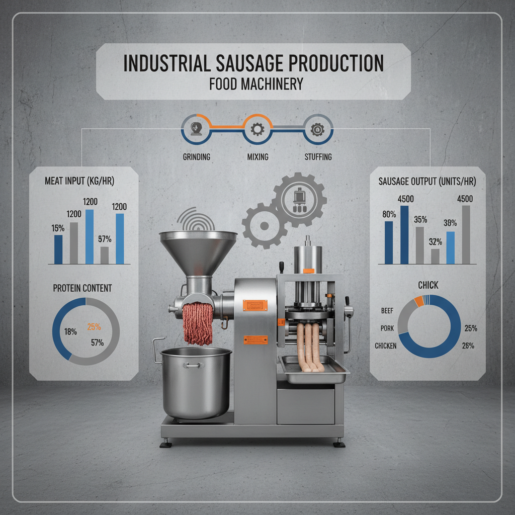 sausage stuffing with meat grinder Manufacture