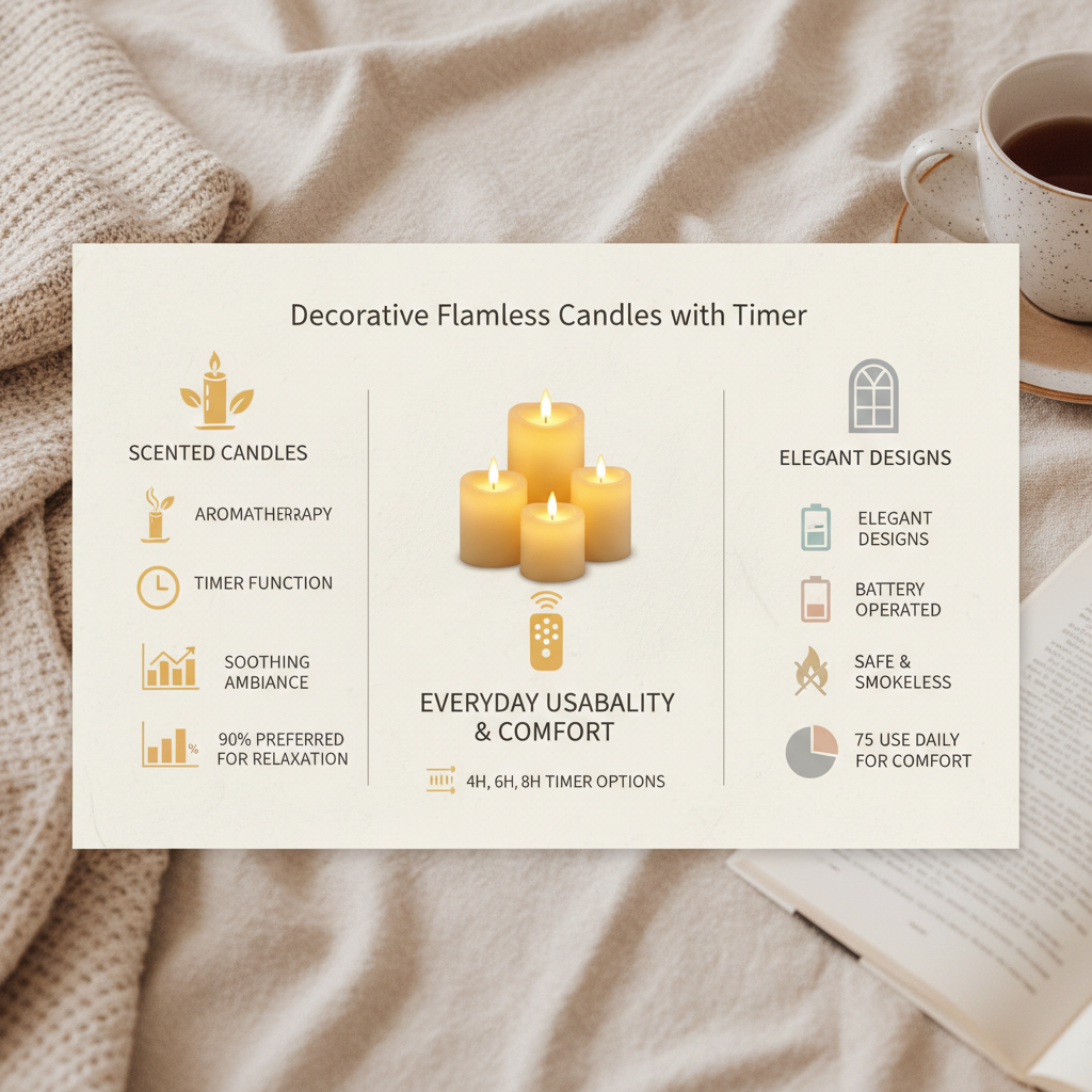 Enhance Your Home Ambiance with Decorative Flameless Candles with Timer Enhance Your Home Ambiance with Decorative Flameless Candles with Timer