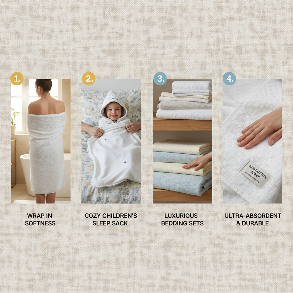 ODM 100 Cotton Dobby Bath Towel Solutions for Premium Business Needs