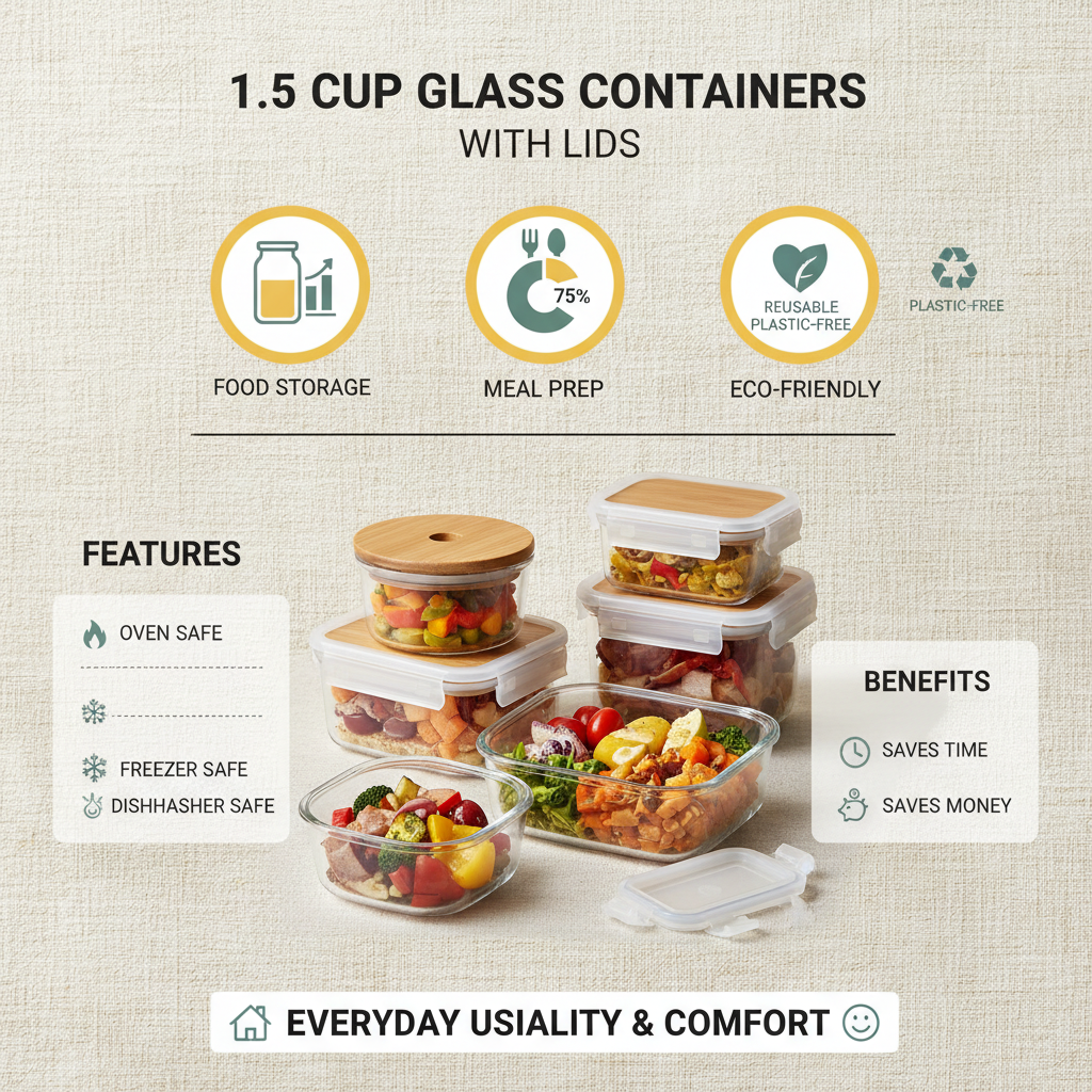Discover the Benefits of Versatile 1.5 Cup Glass Containers with Lids