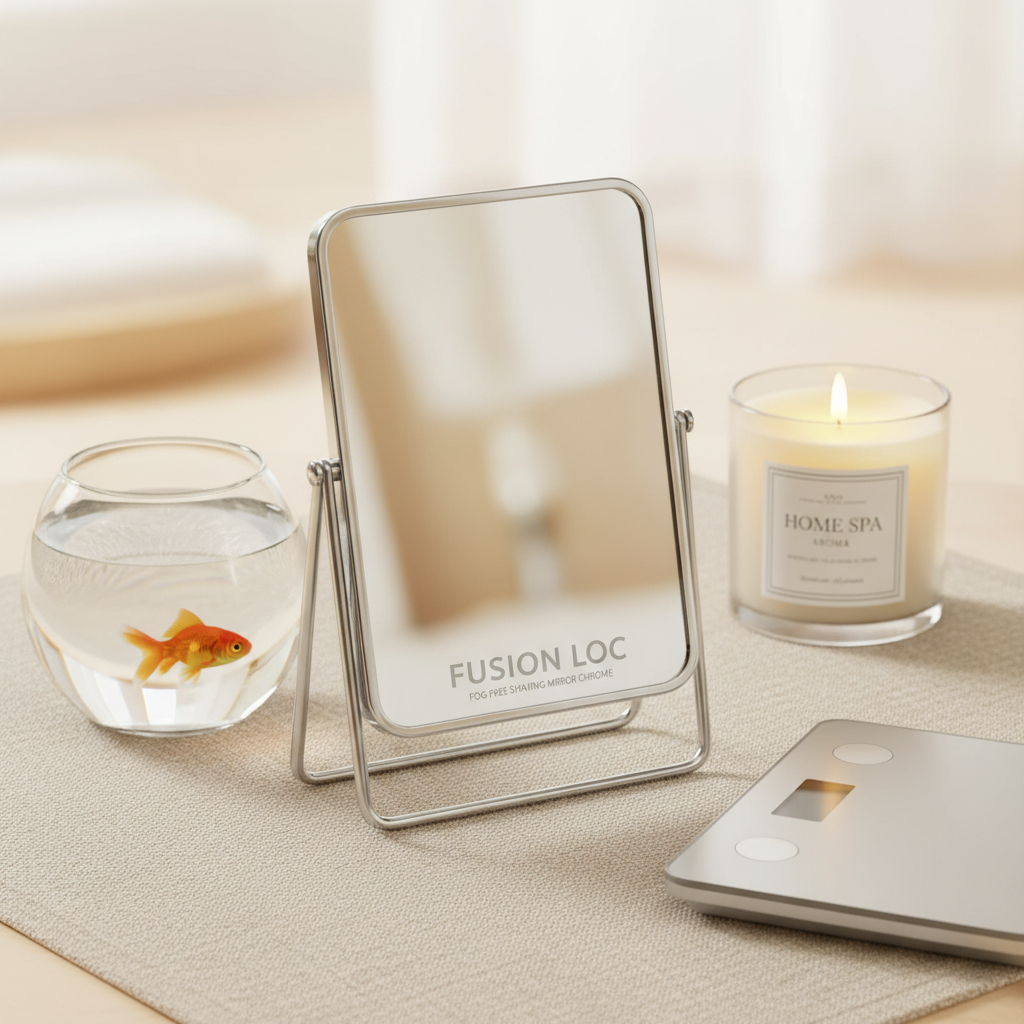 Fusion Loc Fog Free Shaving Mirror Chrome for a Clearer Shave