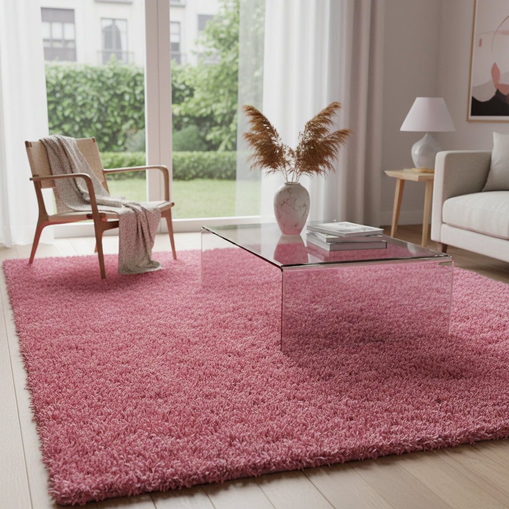 Elevate Your Home Decor with a Luxurious Hot Pink Shag Rug