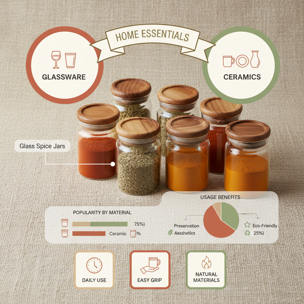 Enhance Your Kitchen with Elegant Glass Spice Jars with Wood Lids