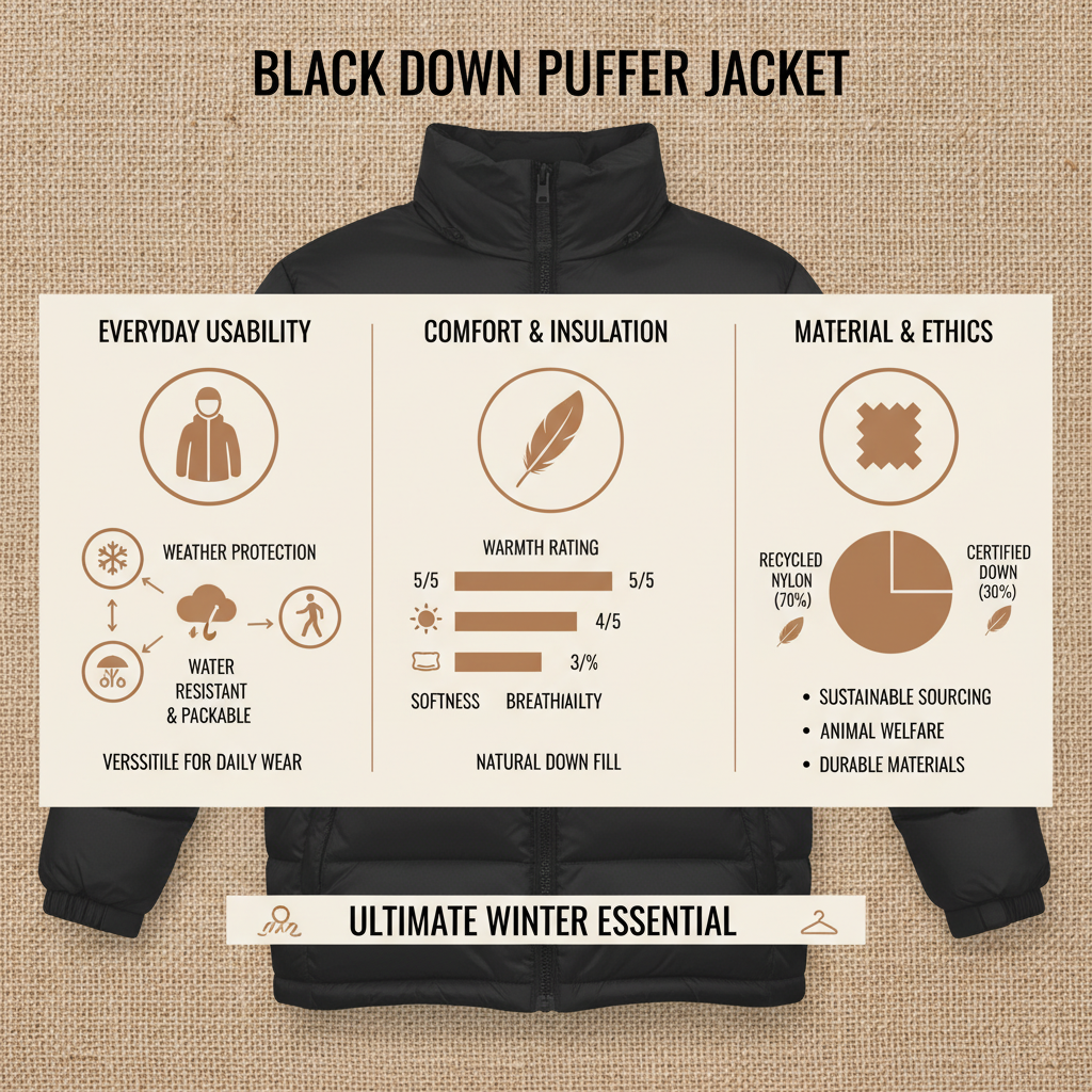black down puffer jacket