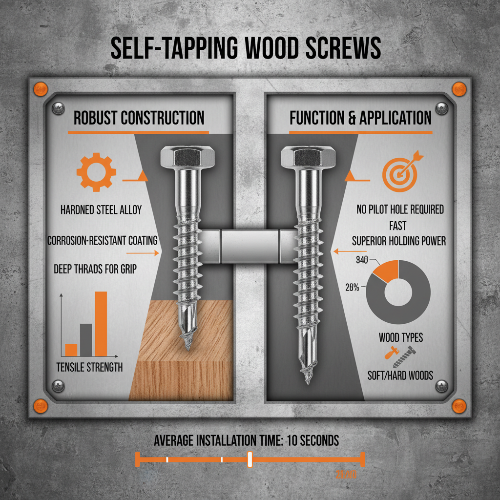 2 self tapping wood screws