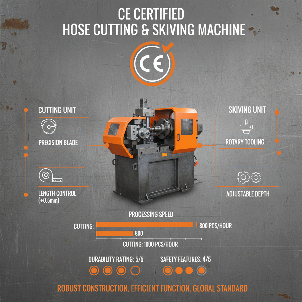 CE Certification hose cutting and skiving machine
