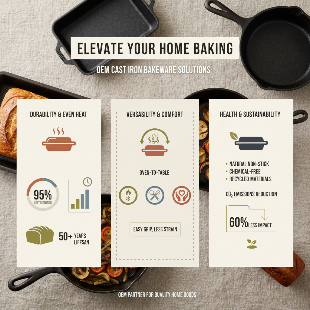 OEM cast iron baking pan