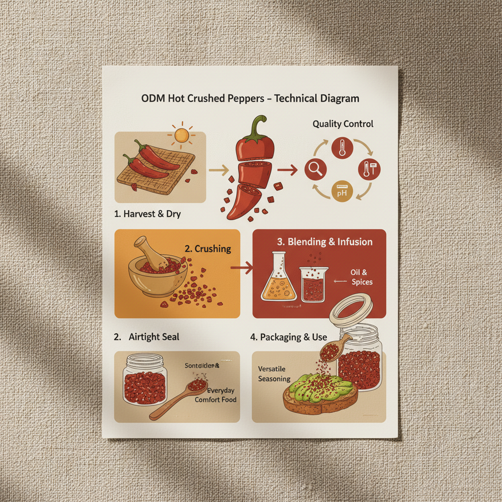 odm hot crushed peppers