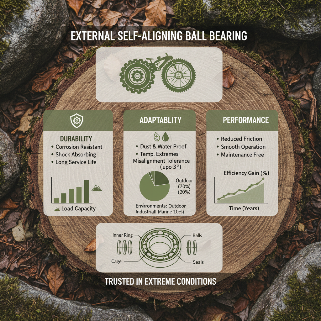 external self aligning ball bearing