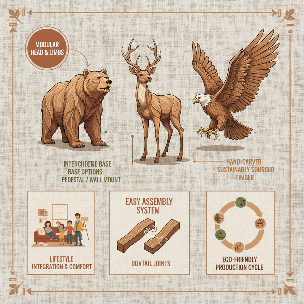 Discover Exquisite Large Wooden Animal Sculptures for Sale Online