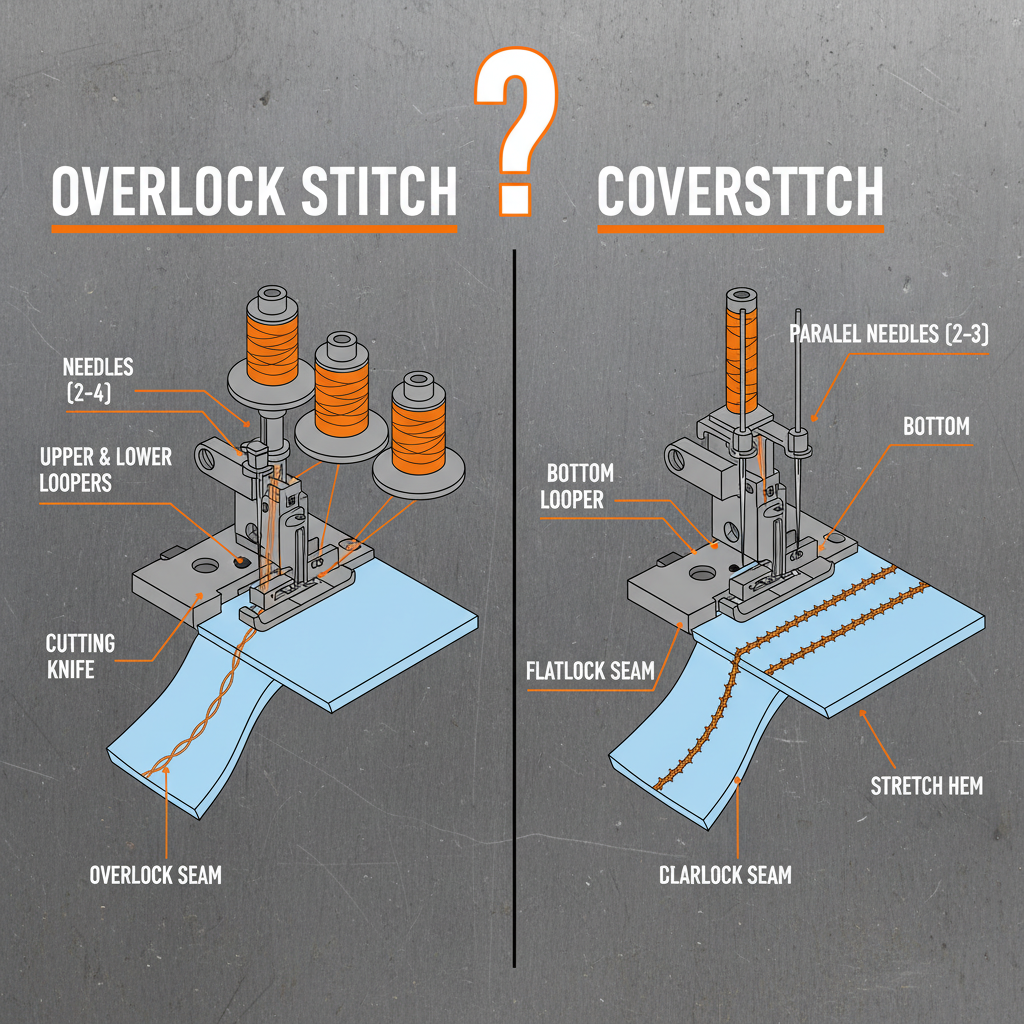 What is the Difference Between Overlock and Coverstitch Sewing Machines Explained