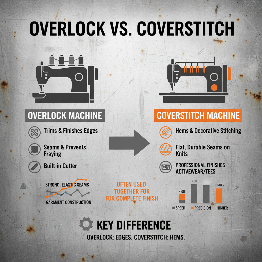 What is the Difference Between Overlock and Coverstitch Sewing Machines Explained