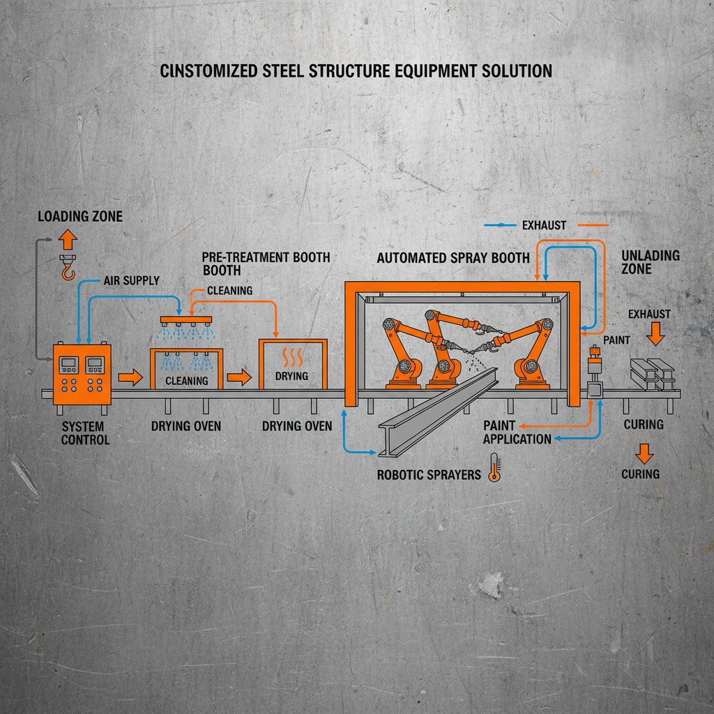 Comprehensive Customized Steel Structure Spraying Equipment Solution for Superior Coating