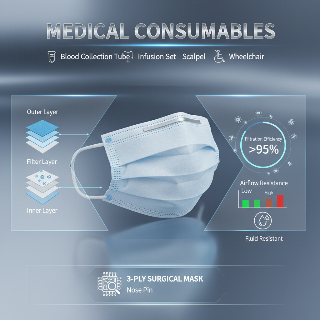 High Quality 3 Ply Surgical Mask with Nose Pin for Global Healthcare Protection