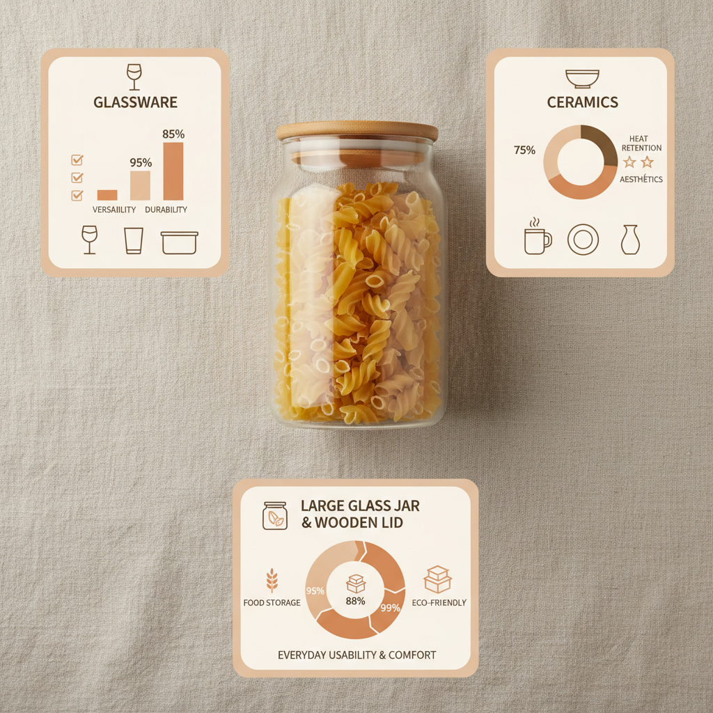 Enhance Your Kitchen with Stylish Large Glass Jars with Wooden Lid