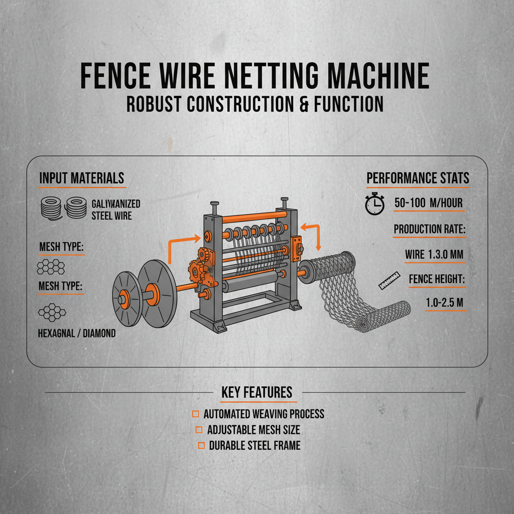 simple fence wire netting machine