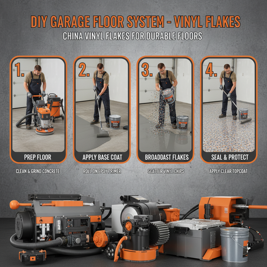 China vinyl Flakes For DIY Garage Floor