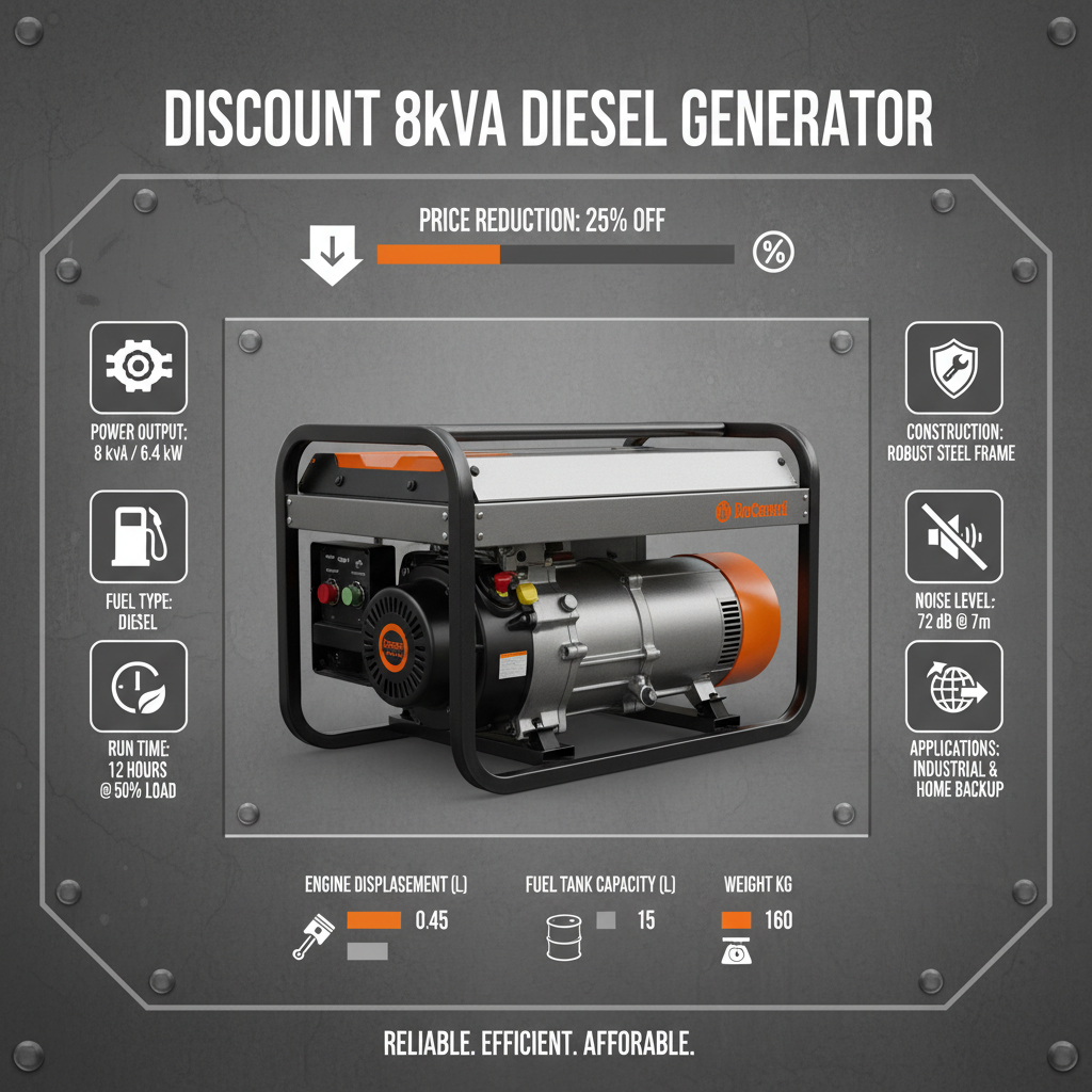 Discount 8kva diesel generator