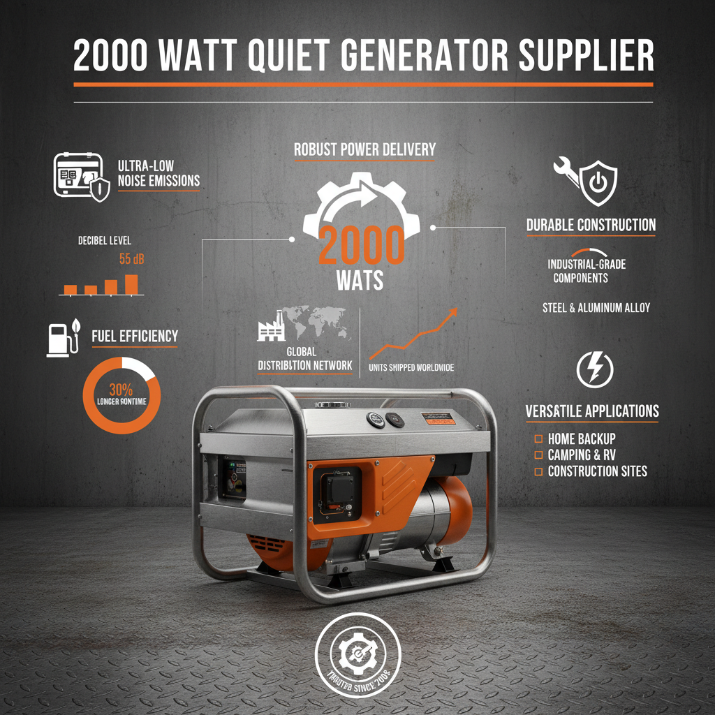 2000 watt quiet generator Supplier