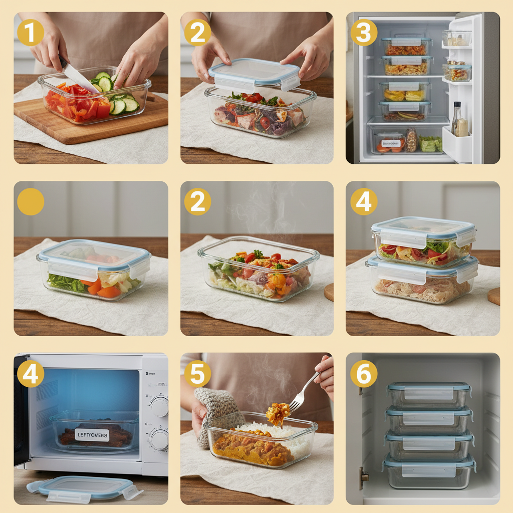 rectangular glass food storage containers