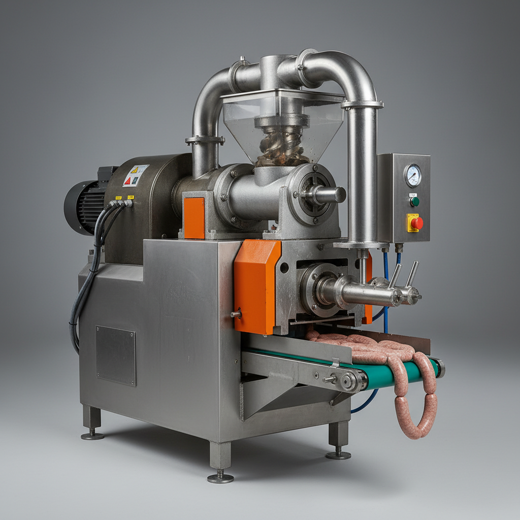 stuffing sausage with a grinder Manufacture