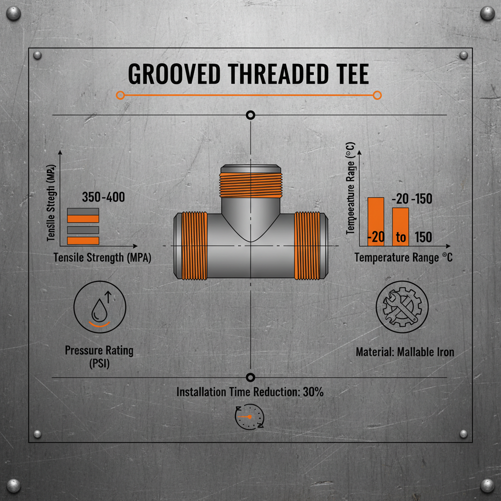 grooved threaded tee