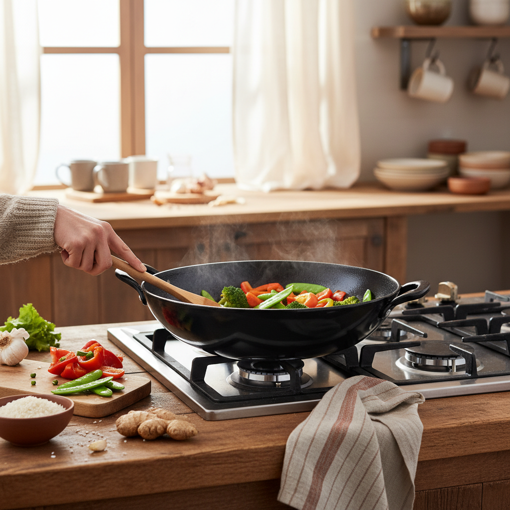 The Essential Black Enamel Wok for Durable and Efficient Cooking