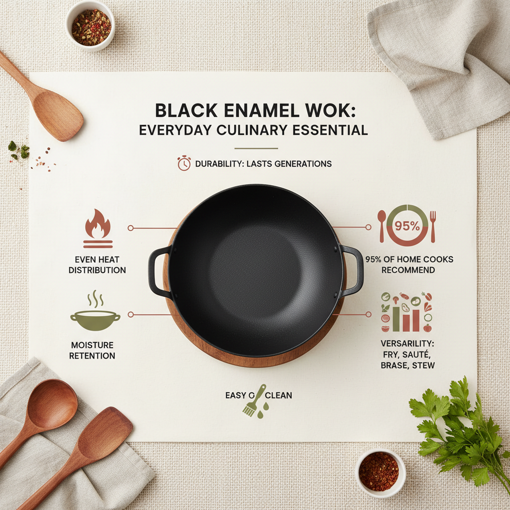 The Essential Black Enamel Wok for Durable and Efficient Cooking