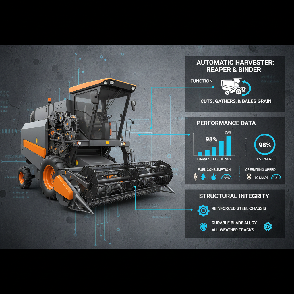 Advanced Reaper and Binder Combine Harvester for Efficient Modern Farming