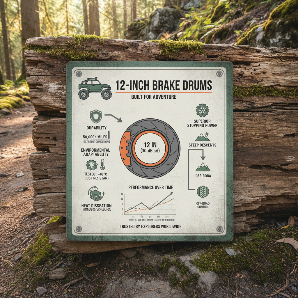 Reliable Braking Performance with Durable 12 inch Brake Drums