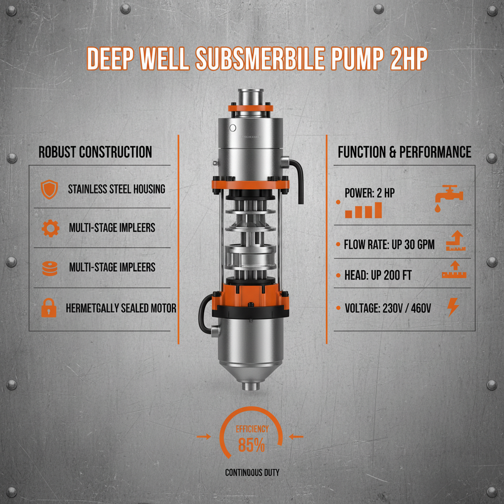 Reliable Deep Well Submersible Pump 2hp for Efficient Water Access