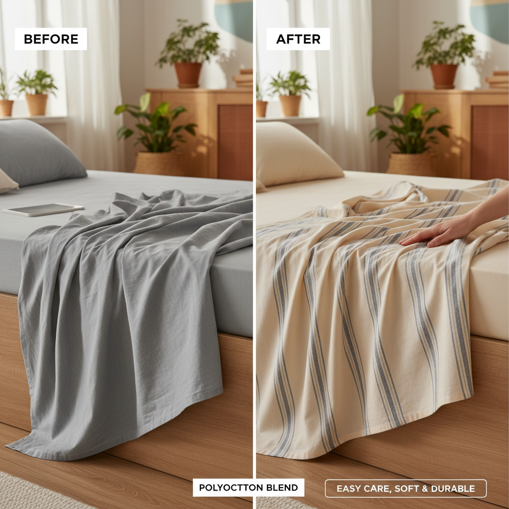 Durable Poly Cotton Sheet Sets for Workforce Comfort and Practicality