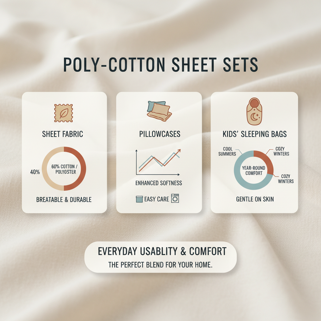 Durable Poly Cotton Sheet Sets for Workforce Comfort and Practicality